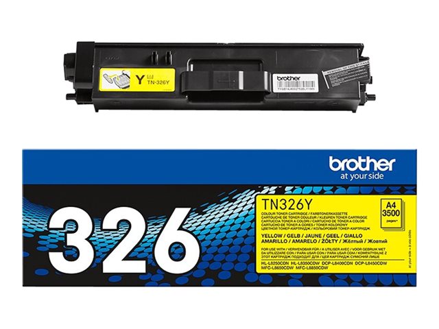 Brother TN326Y - Yellow - original - toner cartridge - for Brother DCP-L8400, DCP-L8450, HL-L8250, HL-L8350, MFC-L8650, MFC-L8850