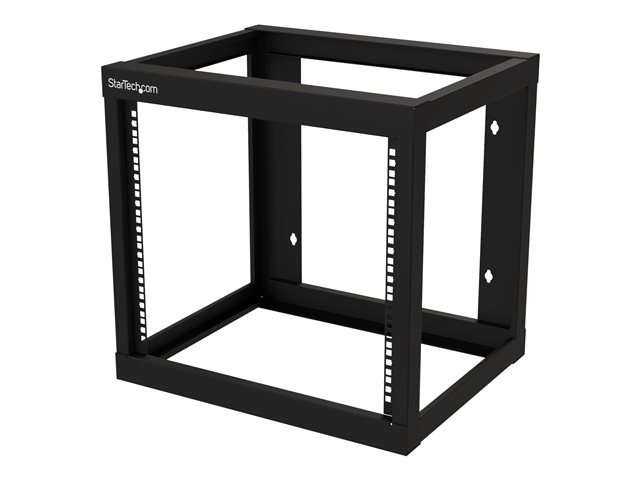 StarTech.com 9U 19\" Wall Mount Network Rack 17\" Deep 2 Post Open Frame for Server Room/Data/AV/IT/Communication/Computer Equipment/Patch Panel w/ Cage Nuts/Screws Hook/Loop 175lb Capacity - Wallmount Server Rack (RK919WALLO) - Rack open frame - 2-pos