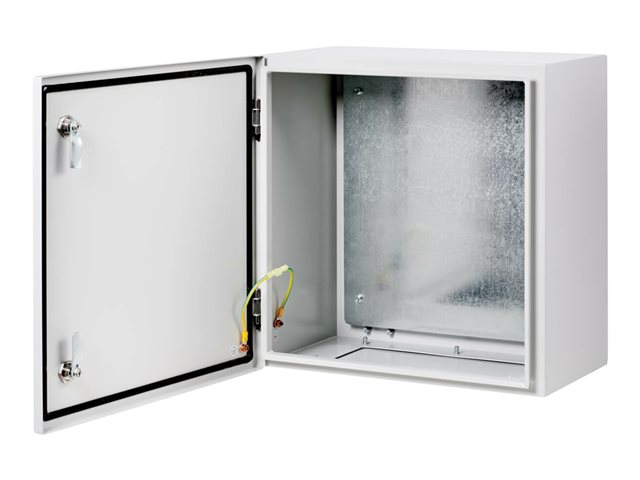 Eaton Tripp Lite Series SmartRack Outdoor Industrial Enclosure with Lock - NEMA 4, Surface Mount, Metal Construction, 18 x 18 x 10 in., Gray - Wall mount cabinet - industrial, locking - surface mountable - grey