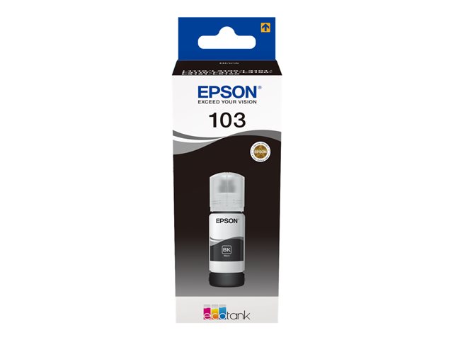 Epson 103 - 65 ml - black - original - ink refill - for Epson L1210, L3210, L3211, L3250, L3251, L3256, L3260, L3266, L5296, EcoTank L11050, L1250