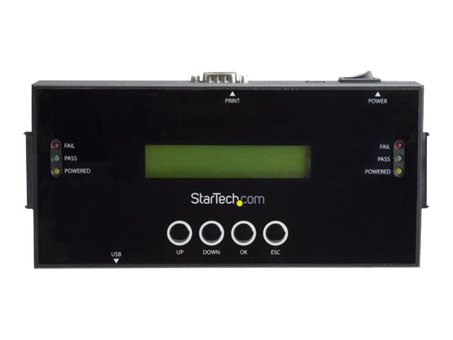 StarTech.com 1:1 Hard Drive Duplicator and Eraser for 2.5\"/ 3.5\" SATA (I/II/III) & SAS (I/II) HDD SSD - LCD & RS-232 - Cloner & Wiper (SATSASDUPE11) - Solid state / hard drive duplicator - 1 bays (SATA-600 / SAS-2)