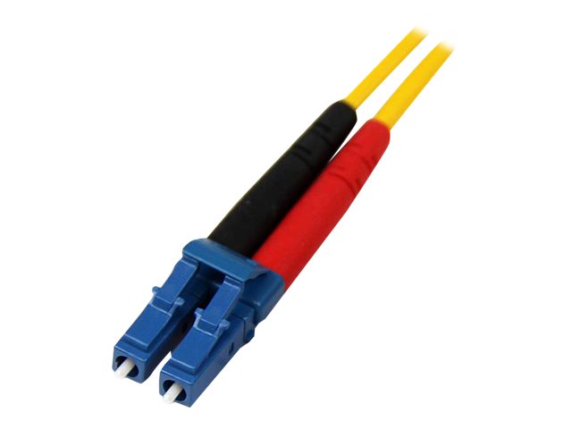 StarTech.com 4m Fiber Optic Cable - Single-Mode Duplex 9/125 - LSZH - LC/LC - OS1 - LC to LC Fiber Patch Cable (SMFIBLCLC4) - Patch cable - LC single-mode (M) to LC single-mode (M) - 4 m - fibre optic - duplex - 9 / 125 micron - OS1 - molded - yellow - for P/N: SFP100BBXDST, SFP100BBXUST, SFP10GBBXDST, SFP10GBBXUST, SFP10GBLRST, SFP10GBZRST
