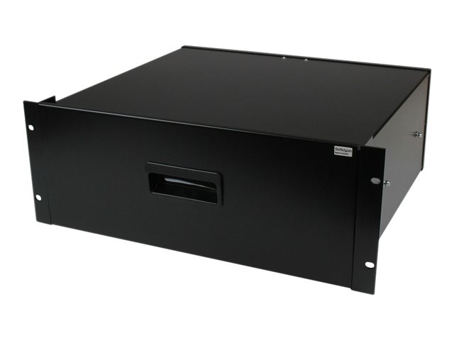 StarTech.com 4U Black Steel Storage Drawer for 19in Racks and Cabinets - Rack storage drawer - 4U - 4UDRAWER - Rack storage drawer - 4U - for P/N: CABSCRWS1224, RK2537BKM, RK3236BKF, RK4236BKB, RK4242BK24, RK4242BK30, RKQMCAB12V2