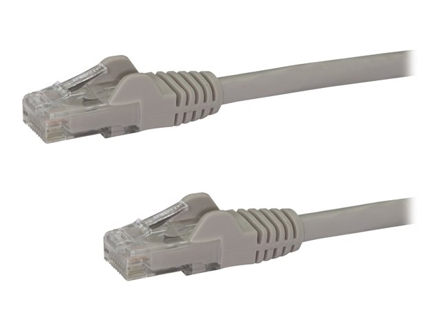 StarTech.com 3m CAT6 Ethernet Cable, 10 Gigabit Snagless RJ45 650MHz 100W PoE Patch Cord, CAT 6 10GbE UTP Network Cable w/Strain Relief, Grey, Fluke Tested/Wiring is UL Certified/TIA - Category 6 - 24AWG (N6PATC3MGR) - Patch cable - RJ-45 (M) to RJ-45 (M) - 3 m - UTP - CAT 6 - molded, snagless - grey