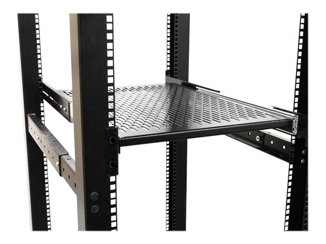 StarTech.com Server Rack Shelf - 2U - 20 to 30in Adjustable Mounting Depth - Vented - Server Rack Cabinet Shelf - 24in Deep - Rack shelf - 1U - 19\" - for P/N: RK1233BKM, RK2433BKM, RK2537BKM, RK3236BKF, RK4236BKB, RK4242BK24, RK4242BK30