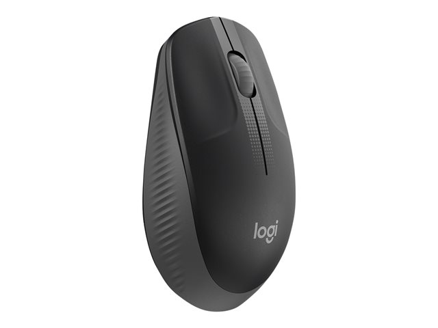 Logitech M190 - Mouse - optical - 3 buttons - wireless - USB wireless receiver - mid grey