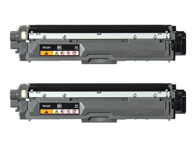 Brother TN241BK - 2-pack - black - original - toner cartridge - for Brother DCP-9015, DCP-9020, HL-3140, HL-3150, HL-3170, MFC-9140, MFC-9330, MFC-9340