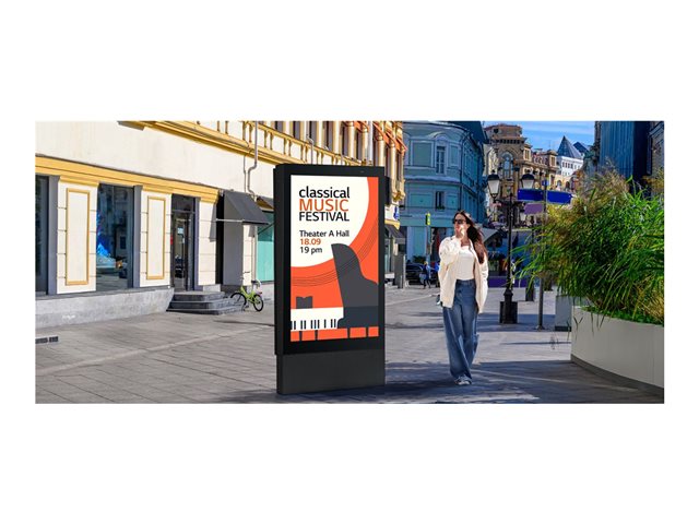 LG 75XF3P-B - 75\" Diagonal Class XF3P Series LED-backlit LCD display - digital signage with Integrated Pro:Idiom outdoor - full sun - webOS - 4K UHD (2160p) 3840 x 2160 - black