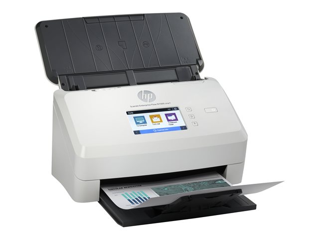 HP ScanJet Enterprise Flow N7000 snw1 - Document scanner - CMOS / CIS - Duplex - 216 x 3100 mm - 600 dpi x 600 dpi - up to 75 ppm (mono) / up to 75 ppm (colour) - ADF (80 sheets) - up to 7500 scans per day - USB 3.0, LAN, Wi-Fi(n)
