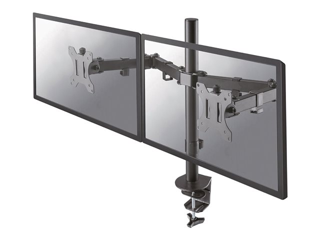 Neomounts FPMA-D550D - Mounting kit - full-motion - for 2 LCD displays - steel - black - screen size: 10\"-32\" - clamp mountable, grommet, desk-mountable