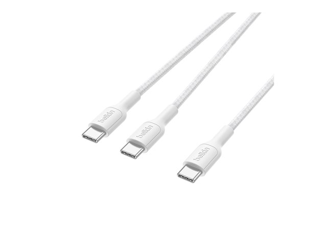 BoostCharge Pro 140W Dual USB-C Cable, 1.5m, White