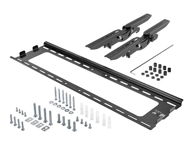 StarTech.com Flat Screen TV Wall Mount - Tilting - Supports 32\" to 75\" TVs - Steel - VESA TV Mount - Monitor Wall Mount (FLATPNLWALL) - Mounting kit (wall plate, 2 mounting brackets) - for flat panel - steel - black - screen size: 32\"-75\" - wall-mountable - for P/N: HDMIPLATE