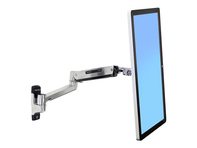 Ergotron LX HD - Mounting kit (extension adapter, VESA adapter, sit-stand arm, wall mount base) - for LCD display - polished aluminium - screen size: up to 46\"