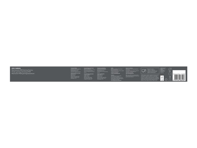 Logitech Gaming G512 - Keyboard - backlit - USB - AZERTY - French - key switch: GX Brown Tactile - carbon