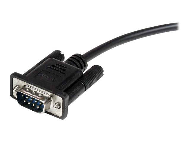 StarTech.com 0.5m Black Straight Through DB9 RS232 Serial Cable - DB9 RS232 Serial Extension Cable - Male to Female Cable - 50cm (MXT10050CMBK) - Serial extension cable - DB-9 (M) to DB-9 (F) - 50 cm - black - for P/N: 1P3FPC-USB-SERIAL, IC232TTL, ICUSB2321F, ICUSB2324, ICUSB2324I, ICUSB232D, ICUSB232V2