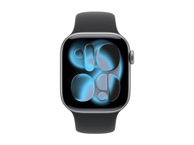 Apple Watch Series 11 GPS 42mm Space Grey Aluminium Case with Black Sport Band - M/L