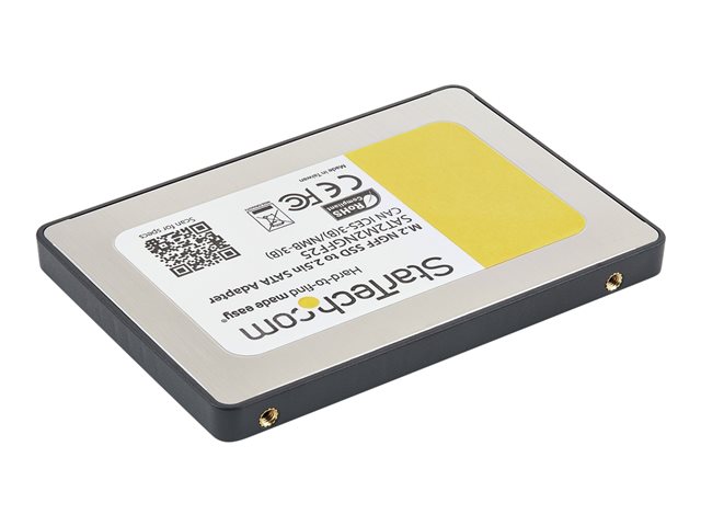 StarTech.com M.2 (NGFF) SSD to 2.5in SATA III Adapter - Up to 6 Gbps - M.2 SSD Converter to SATA with Protective Housing (SAT2M2NGFF25) - Storage controller - M.2 - SATA 6Gb/s - SATA - black - for P/N: BRACKET125PT, BRACKET125PTP, BRACKET225PT, BRACKET425F