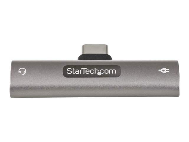 StarTech.com USB C Audio & Charge Adapter, USB-C Audio Adapter w/ 3.5mm TRRS Headphone/Headset Jack and 60W USB Type-C Power Delivery Pass-through Charger, For USB-C Phone/Tablet/Laptop - USB-C to Audio & Charging (CDP235APDM) - Docking station - USB-C