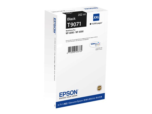 Epson T9071 - 202 ml - XXL size - black - original - ink cartridge - for WorkForce Pro WF-6090, WF-6590