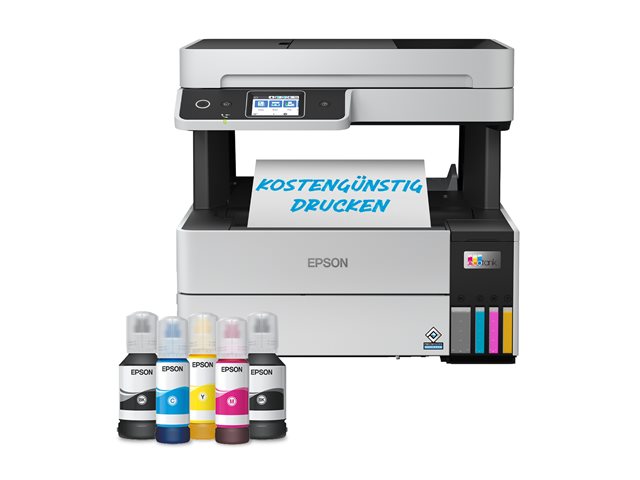 Epson EcoTank ET-5170 - Multifunction printer - colour - ink-jet - A4 (210 x 297 mm) (original) - A4/Legal (media) - up to 17 ppm (printing) - 250 sheets - 33.6 Kbps - USB, LAN, Wi-Fi