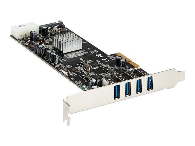 StarTech.com 4 Port USB 3.0 PCIe Card w/ 4 Dedicated Channels - UASP - USB 3.0 PCI Express Card Adapter - USB adapter - PCIe x4 - USB 3.0 x 4 - for P/N: BNDTB10GI, BNDTB210GSFP, BNDTB310GNDP, BNDTB410GSFP, BNDTB4M2E1, BNDTBUSB3142