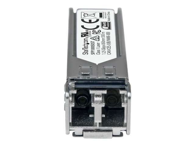 StarTech.com MSA Uncoded Compatible SFP Module, 1000BASE-SX, 1GbE Multi Mode (MMF) Fiber Optic Transceiver, 1GE Gigabit Ethernet SFP, LC Connector, 550m, 850nm, DDM, 1Gbps Mini GBIC Module - Lifetime Warranty (SFP1000SXST) - SFP (mini-GBIC) transceiver module - 1GbE - 1000Base-SX - LC multi-mode - up to 550 m - 850 nm - for P/N: US1GA30SFP, US1GC30SFP