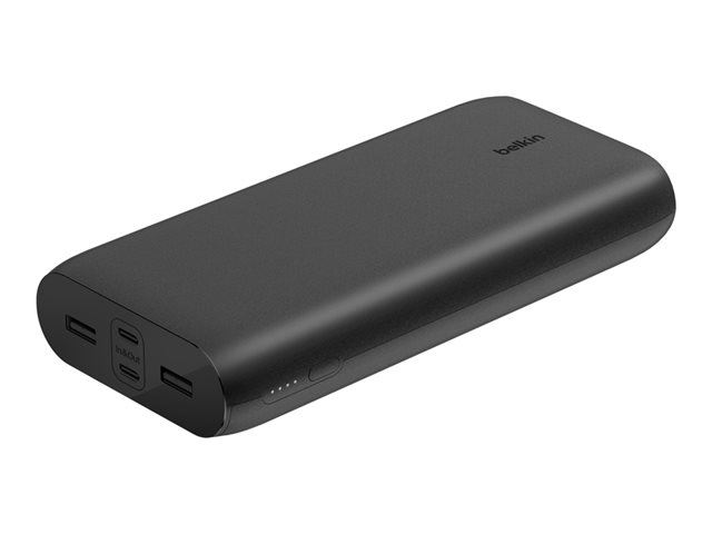 Belkin BoostCharge - Power bank - 26000 mAh - 32 Watt - PD, Fast Charge - 4 output connectors (24 pin USB-C, USB) - on cable: USB-C