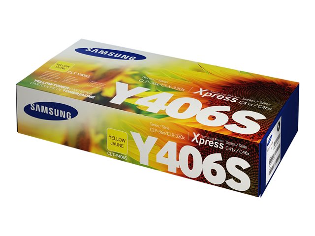 Samsung CLT-Y406S - Yellow - original - toner cartridge (SU462A) - for Samsung CLX-3300, 3302, 3303, 3304, 3305, 3306, 3307, SCX-3300, 3301, 3305, 3306