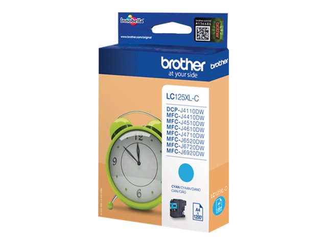 Brother LC12EC - XL Capacity - cyan - original - ink cartridge - for Brother MFC-J6925DW
