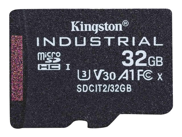 Kingston Industrial - Flash memory card - 32 GB - A1 / Video Class V30 / UHS-I U3 / Class10 - microSDHC UHS-I