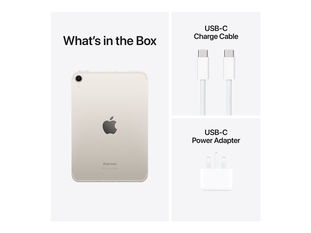 Apple iPad mini A17 Pro Wi-Fi + Cellular - Tablet - 512 GB - 8.3\" IPS (2266 x 1488) - 3G, 4G, 5G - starlight