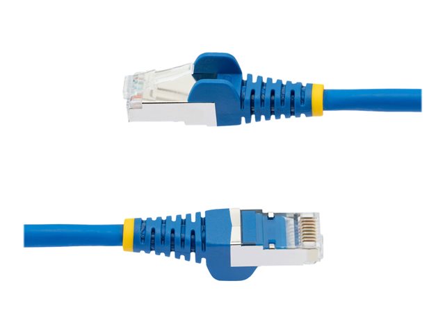 StarTech.com 2m CAT6a Ethernet Cable - Blue - Low Smoke Zero Halogen (LSZH) - 10GbE 500MHz 100W PoE++ Snagless RJ-45 w/Strain Reliefs S/FTP Network Patch Cord - Patch cable - RJ-45 (M) to RJ-45 (M) - 2 m - S/FTP - CAT 6a - IEEE 802.3bt - snagless, stranded, molded, halogen-free - blue