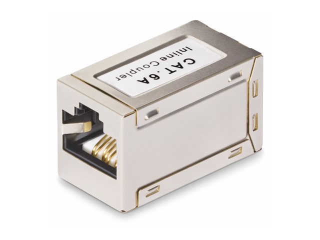 StarTech.com Shielded RJ45 Coupler, Inline Cat6a Coupler, F/F - Network coupler - RJ-45 (F) to RJ-45 (F) - shielded - CAT 6a - passive - silver