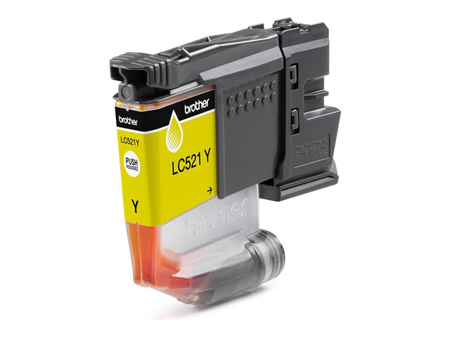 Brother LC521Y - Yellow - original - pillow pack - ink cartridge - for Brother DCP-J1260W, DCP-J1310DW