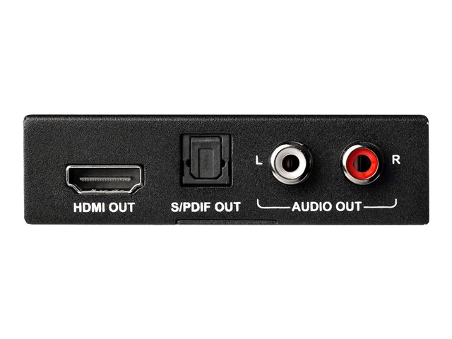 StarTech.com HDMI Audio Extractor - 4K 60Hz - HDMI Audio De-embedder - HDR - Toslink Optical Audio - Dual RCA Audio - HDMI Audio (HD202A) - HDMI audio signal extractor - black