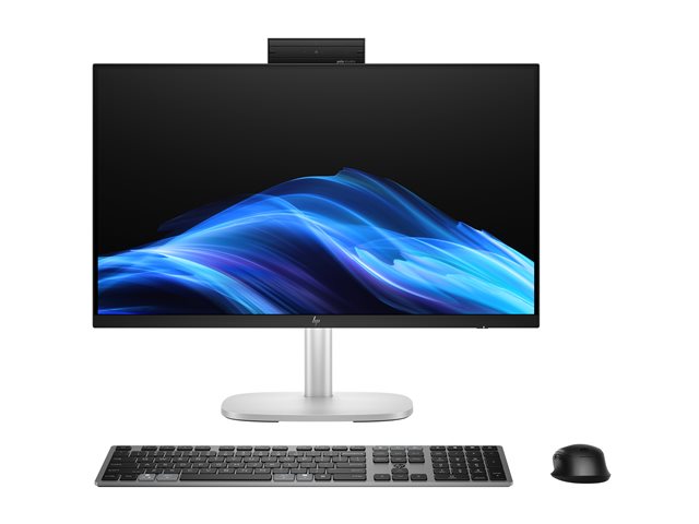 HP EliteStudio 8 G1i AI - All-in-one Core Ultra 5 235 / up to 5 GHz - RAM 16 GB - SSD 512 GB - NVMe - Intel Graphics - Gigabit Ethernet, IEEE 802.11ax (Wi-Fi 6), IEEE 802.11be (Wi-Fi 7), Bluetooth 5.4 - Win 11 Pro - monitor: LED 23.8\" 1920 x 1080 (Full HD) @ 75 Hz - keyboard: International English - pike silver - Smart Buy - with HP Wolf Pro Security Edition (1 year)