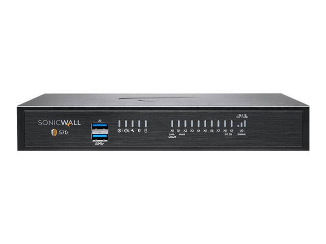 SonicWall TZ Series (Gen 7) TZ570W - Security appliance - 1GbE, 5GbE - Wi-Fi 5 - 2.4 GHz, 5 GHz - SonicWALL Secure Upgrade Program - desktop