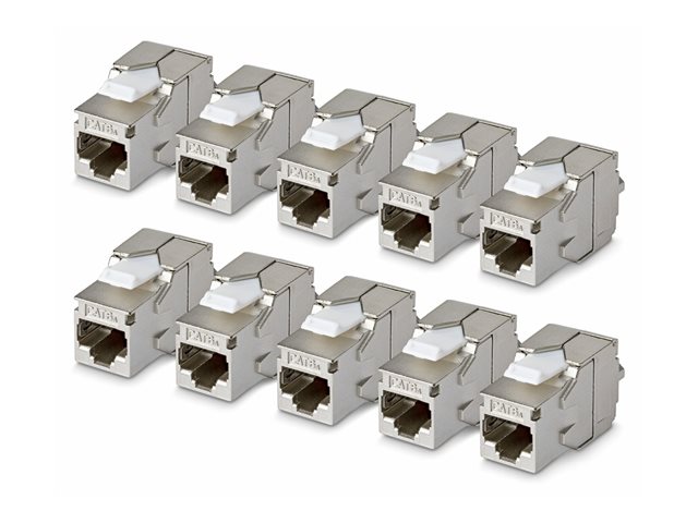 Cat6a Keystone Jack 10-Pack 180-Deg