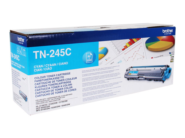 Brother TN245C - High Yield - cyan - original - toner cartridge - for Brother DCP-9015, DCP-9020, HL-3140, HL-3150, HL-3170, MFC-9140, MFC-9330, MFC-9340