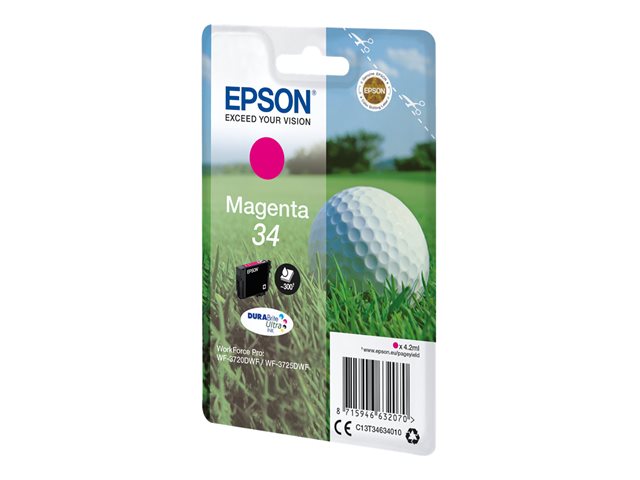 Epson 34 - 4.2 ml - magenta - original - ink cartridge - for WorkForce Pro WF-3720, WF-3720DWF, WF-3725DWF