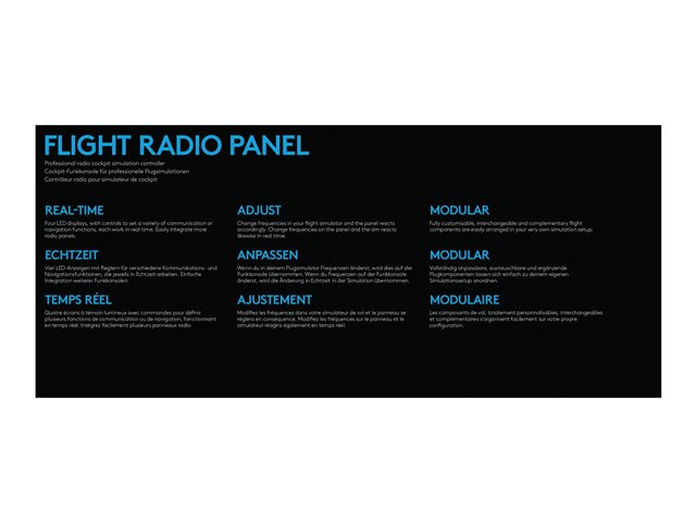 Logitech Flight Radio Panel - Flight simulator instrument panel - wired - for PC