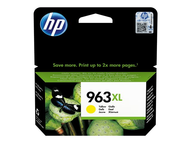 HP 963XL - 22.92 ml - High Yield - yellow - original - ink cartridge - for Officejet 9012, Officejet Pro 90XX