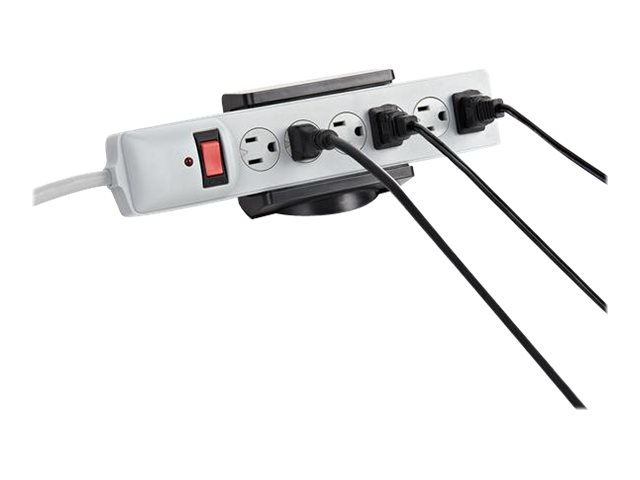 StarTech.com Power Strip Desk Mount - Clamp-on Power Strip Holder - Adjustable - Desk / Table Clamp for Power Strip (PWRSTRPCLMP) - Power strip mounting clamp - desk mountable - black