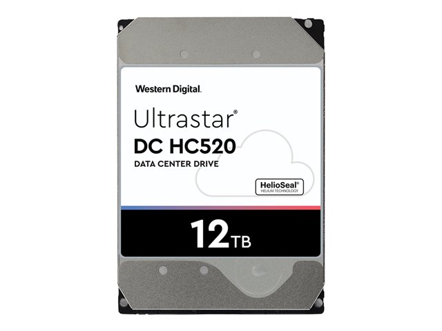 WD Ultrastar DC HC520 HUH721212AL5201 - Hard drive - encrypted - 12 TB - internal - 3.5\" - SAS 12Gb/s - 7200 rpm - buffer: 256 MB - TCG Encryption