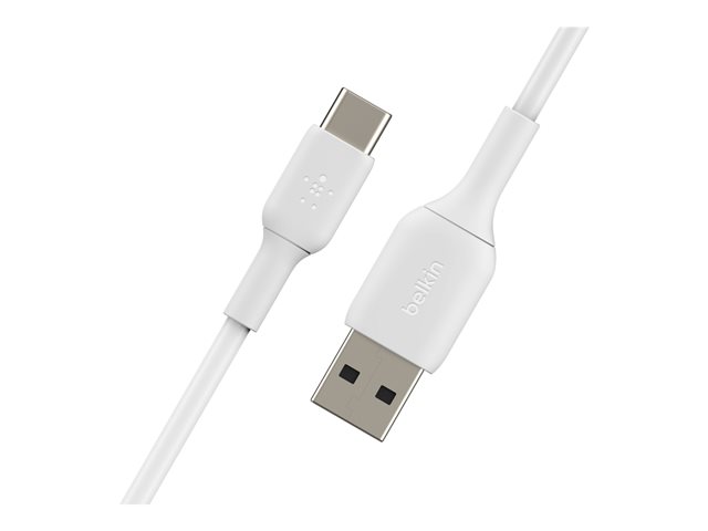 Belkin BoostCharge - USB cable - 24 pin USB-C (M) to USB (M) - 1 m - white