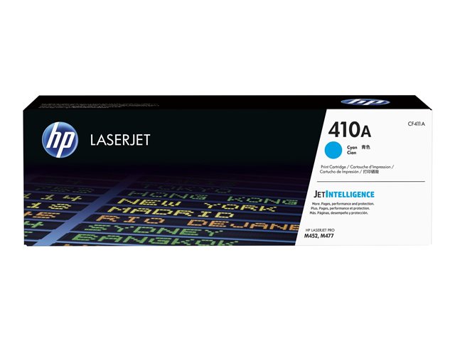 HP 410A - Cyan - original - LaserJet - toner cartridge (CF411A) - for Color LaserJet Pro M452, MFP M377, MFP M477