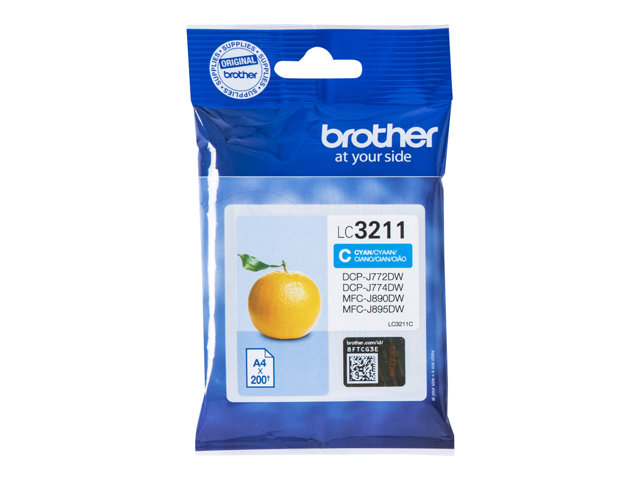 Brother LC3211C - Cyan - original - ink cartridge - for Brother DCP-J572, DCP-J772, DCP-J774, MFC-J890, MFC-J895