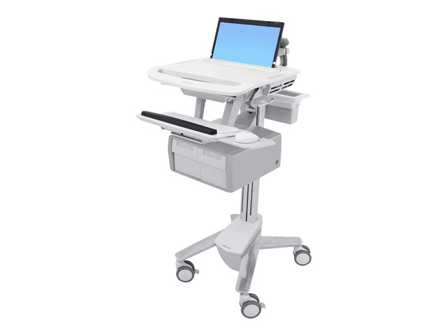 Ergotron StyleView - Cart - open architecture - for notebook / PC equipment - lockable - medical - aluminium, zinc-plated steel, high-grade plastic - screen size: up to 17.3\"