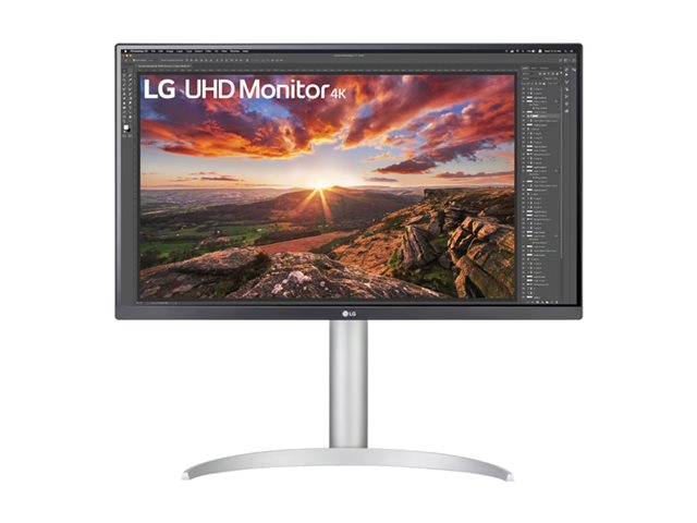 LG 27UP850K-W - LED monitor - 27\" - 3840 x 2160 4K UHD (2160p) - IPS - 400 cd/m² - 1200:1 - DisplayHDR 400 - 5 ms - 2xHDMI, DisplayPort, USB-C - speakers