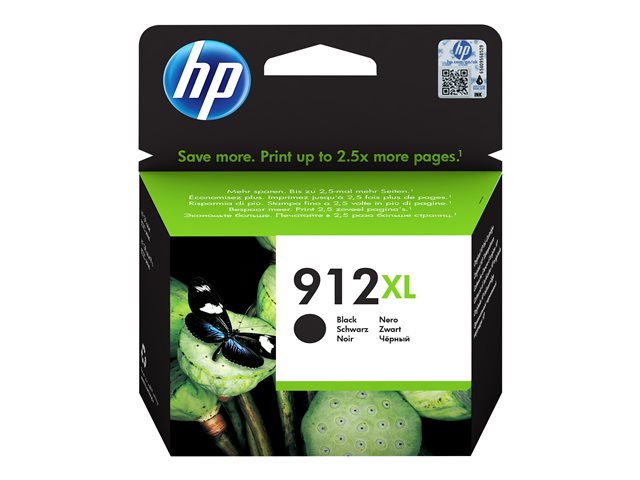 HP 912XL - 18 ml - High Yield - black - original - ink cartridge - for Officejet 80XX, Officejet Pro 80XX